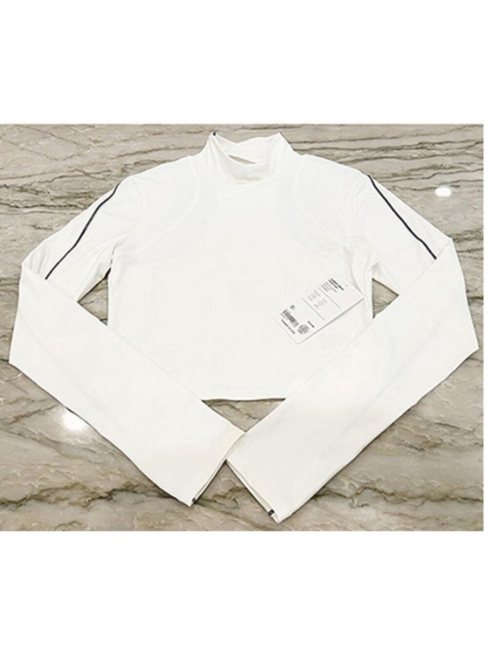 Athleta: Summit Mesh Top, white, fitted with mesh, Sz S, NWT
